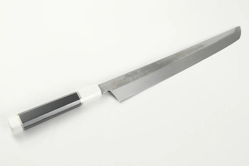 堺 孝行 影打 水本焼 白二鋼 玄武 和包丁 サヤ付 黒檀柄 3