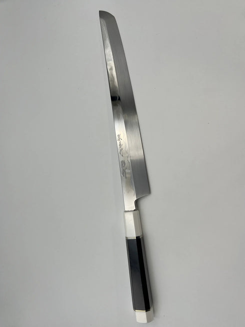 堺 孝行 影打 水本焼 白二鋼 玄武 和包丁 サヤ付 黒檀柄 9