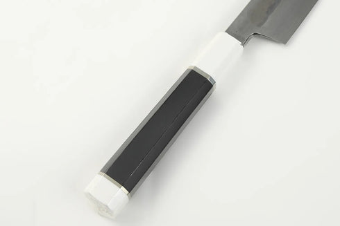 堺 孝行 影打 水本焼 白二鋼 玄武 和包丁 サヤ付 黒檀柄 7