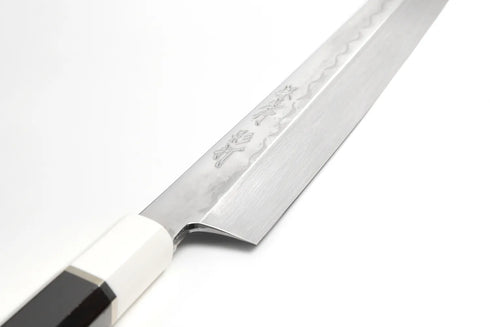 堺 孝行 影打 水本焼 白二鋼 玄武 和包丁 サヤ付 黒檀柄 6