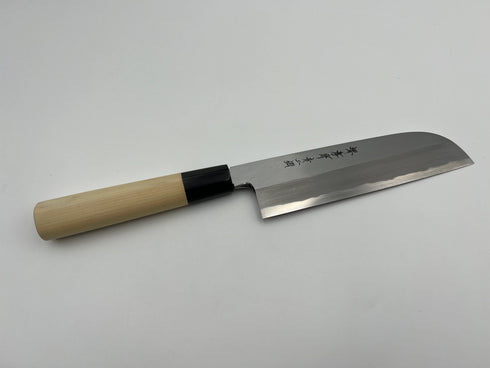 堺孝行 青二鋼 鎌形薄刃 和包丁 朴柄 2