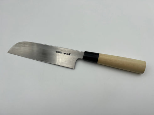 堺孝行 青二鋼 鎌形薄刃 和包丁 朴柄 5