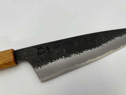 堺 孝行 焔 紅蓮 青ニ鋼 黒打 鎚目 牛刀 和包丁 樫焼柄 3