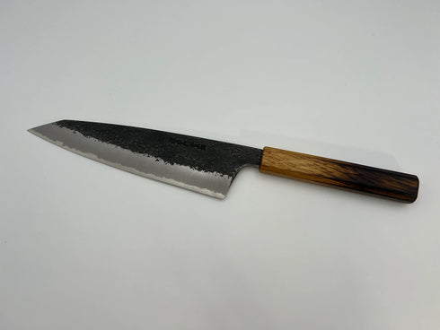 堺 孝行 焔 紅蓮 青ニ鋼 黒打 鎚目 牛刀 和包丁 樫焼柄 4