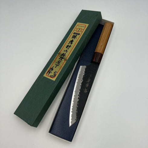 堺 孝行 青紙スーパー 剣型三徳 和包丁 ケヤキ柄 1