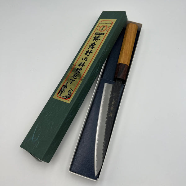 堺 孝行 青紙スーパー ペティーナイフ 和包丁 ケヤキ柄 1