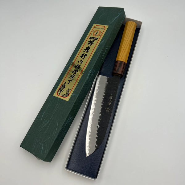 堺 孝行 青紙スーパー 三徳 和包丁 ケヤキ柄 1
