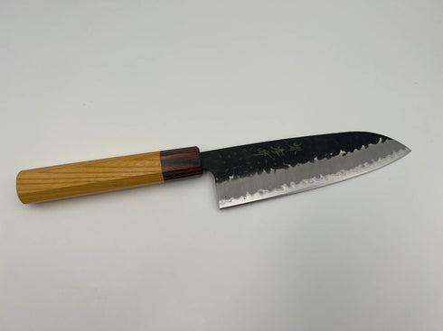 堺 孝行 青紙スーパー 三徳 和包丁 ケヤキ柄 2