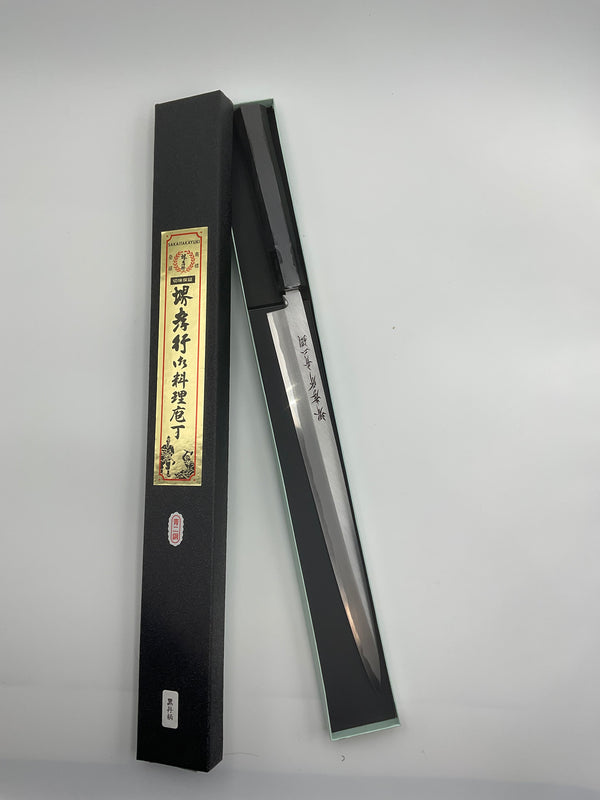 堺 孝行 青二鋼 ふぐ引 黒檀柄 箱入り