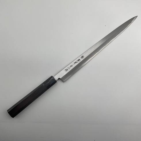 堺 孝行 青二鋼 ふぐ引 黒檀柄 正面