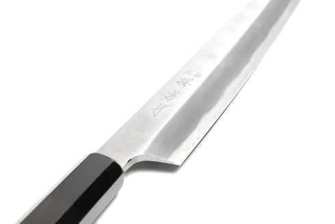 堺 孝行 本焼 青二鋼 飛燕 和包丁 サヤ付 黒檀柄 5