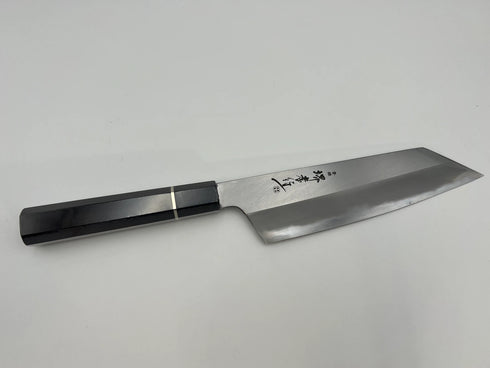 堺 孝行 焔SP 青ニ鋼 剣型三徳 和包丁 黒檀柄 2