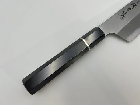 堺 孝行 焔SP 青ニ鋼 剣型三徳 和包丁 黒檀柄 5