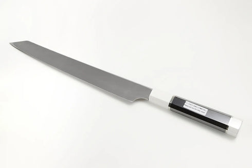 堺 孝行 銀龍 本焼SW鋼 剣型柳刃 飛燕型 和包丁 黒檀柄 4