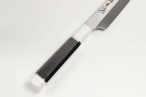 堺 孝行 銀龍 本焼SW鋼 剣型柳刃 飛燕型 和包丁 黒檀柄 6
