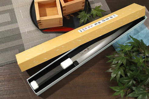 堺 孝行 銀龍 本焼SW鋼 正夫 和包丁 黒檀柄 1