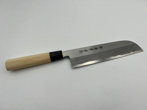 堺孝行 特上 白二鋼 鎌形薄刃 和包丁 朴柄 2