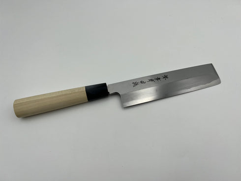 堺孝行 特上 白二鋼 薄刃 和包丁 朴柄 2