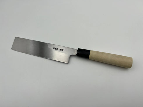 堺孝行 特上 白二鋼 薄刃 和包丁 朴柄 5