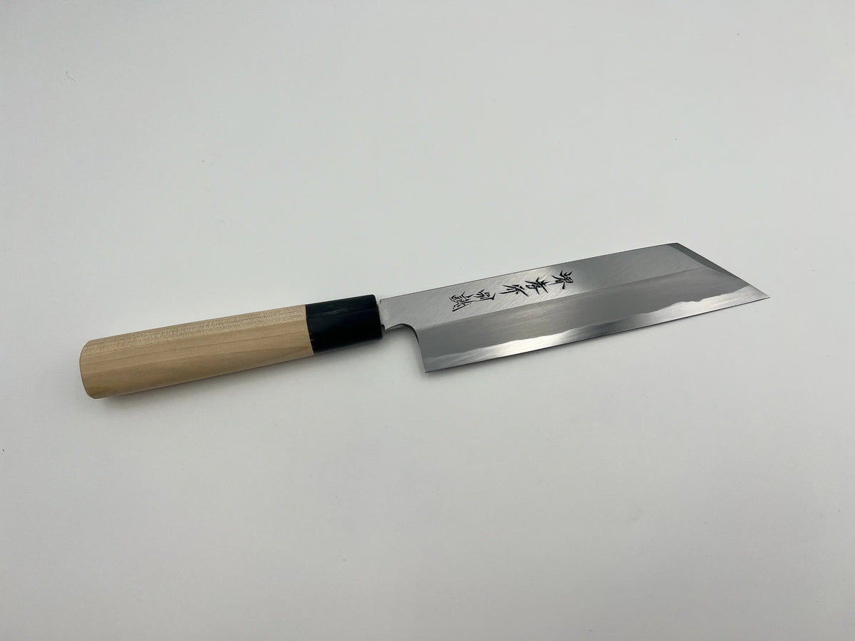 堺孝行 特上 白二鋼 むき物包丁 和包丁 朴柄 – 堺孝行包丁専門店
