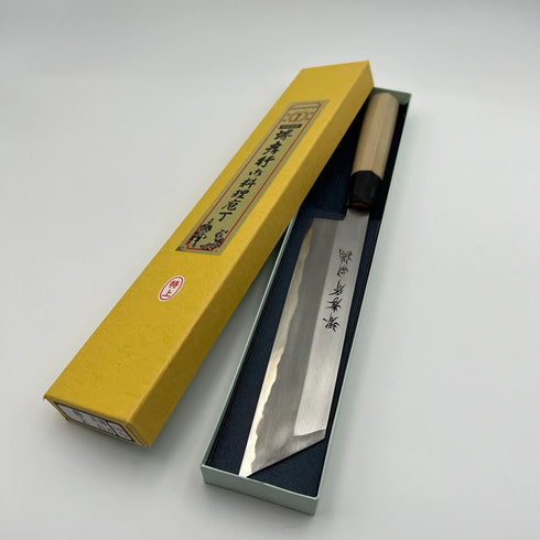 堺孝行 特上 白二鋼 菱形薄刃 和包丁 朴柄 1