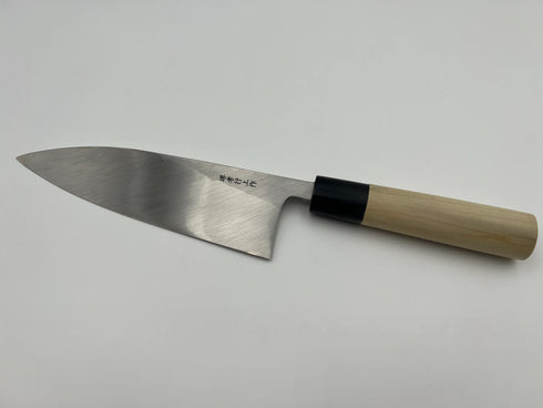 堺 孝行 本霞研 白三鋼 出刃 和包丁 朴柄 5
