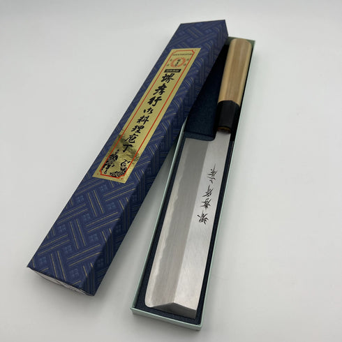 堺 孝行 本霞研 白三鋼 薄刃 和包丁 朴柄 1