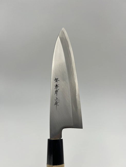 堺 孝行 本霞研 白三鋼 舟行出刃 和包丁 朴柄 6