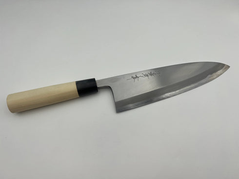 堺 孝行 本霞研 白三鋼 本出刃 和包丁 朴柄 2