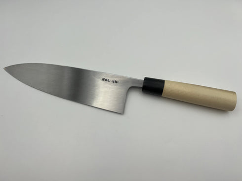 堺 孝行 本霞研 白三鋼 本出刃 和包丁 朴柄 5