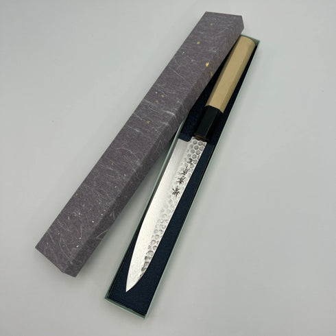 堺孝行 45層 ダマスカス 和式 10A ペティーナイフ 洋包丁 朴柄 1