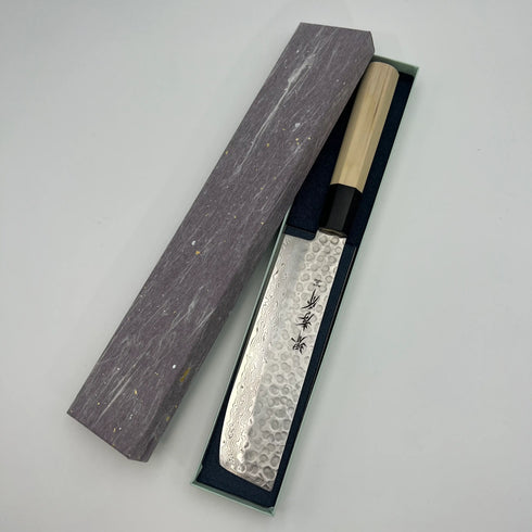 堺孝行 45層 ダマスカス 和式 10A 菜切 洋包丁 朴柄 1