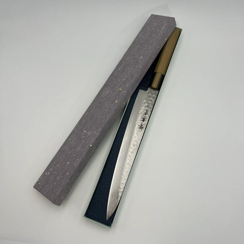 堺孝行 45層 ダマスカス 和式 10A 筋引 洋包丁 朴柄 1