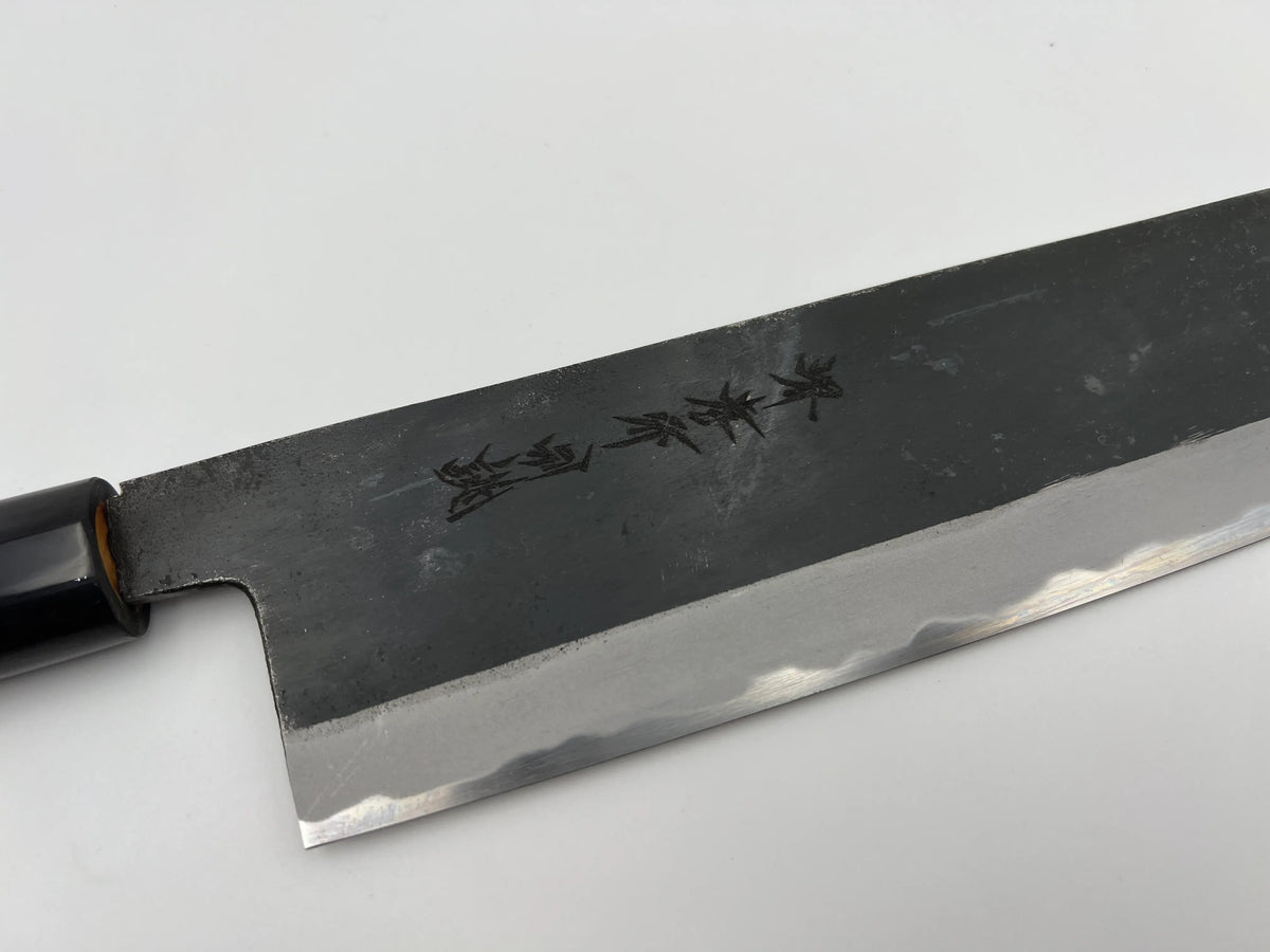 堺孝行 特上 白二鋼 黒打菜切 和包丁 朴柄 – 堺孝行包丁専門店 光三郎