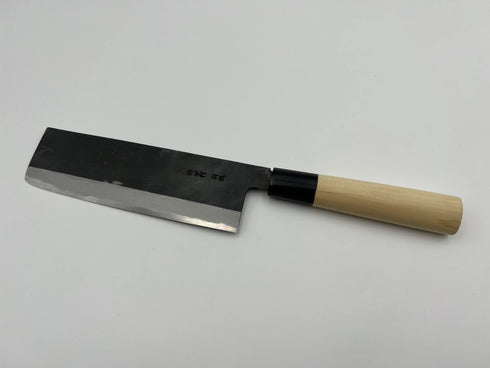 堺孝行 特上 白二鋼 黒打菜切 和包丁 朴柄 5