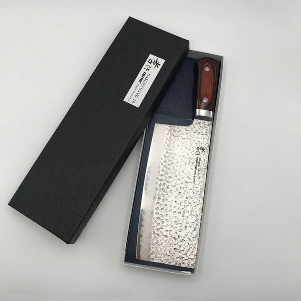 堺 孝行 VG10 33層 ダマスカス 中華包丁 マホガニー柄