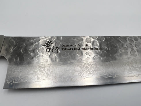 堺 孝行 VG10 33層 ダマスカス 菜切 洋包丁 デザートアイアンウッド(杉原モデル)柄 6