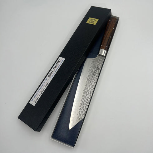 堺 孝行 VG10 33層 ダマスカス 剣型牛刀 洋包丁 デザートアイアンウッド(杉原モデル)柄 1