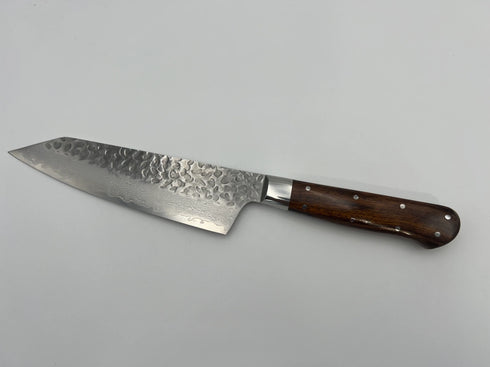 堺 孝行 VG10 33層 ダマスカス 剣型三徳 洋包丁 デザートアイアンウッド(杉原モデル)柄 4