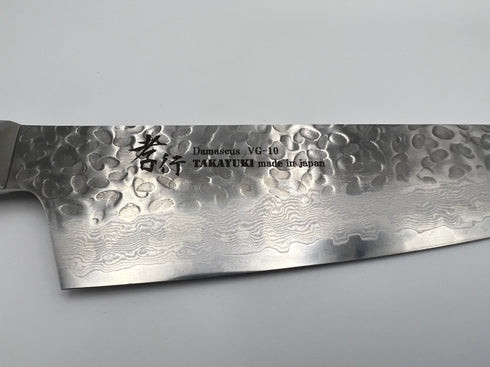 堺 孝行 VG10 33層 ダマスカス 剣型三徳 洋包丁 デザートアイアンウッド(杉原モデル)柄 6
