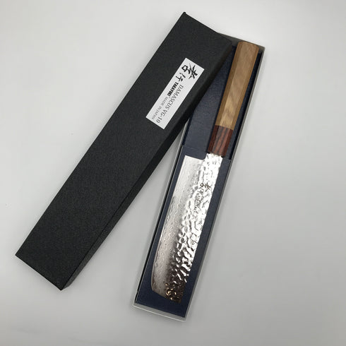 Takayuki Sakai 33 Layer Damascus VG10 Nakiri Japanese Knife with Zelkova Pattern