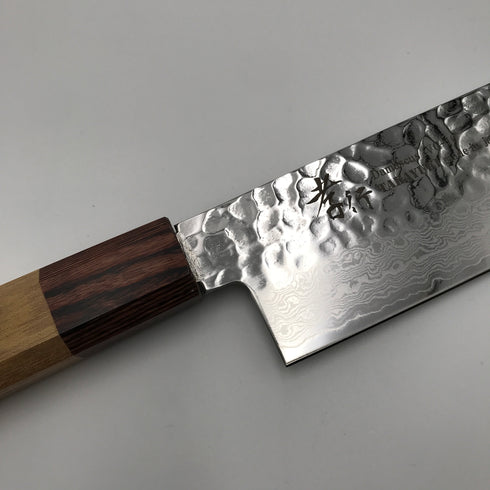 Takayuki Sakai 33 Layer Damascus VG10 Nakiri Japanese Knife with Zelkova Pattern