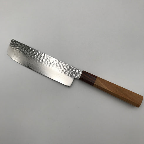 Takayuki Sakai 33 Layer Damascus VG10 Nakiri Japanese Knife with Zelkova Pattern