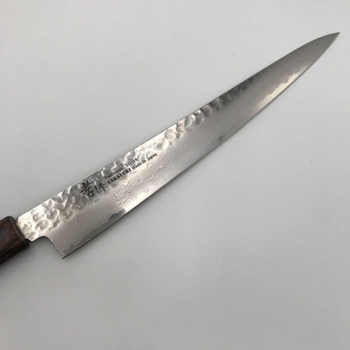 Sakai Takayuki 33 Layer Damascus VG10 Sujihiki Japanese Knife with Zelkova Pattern