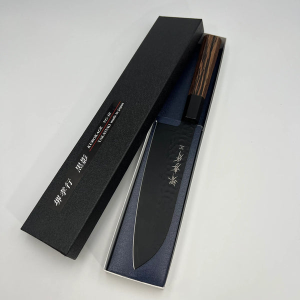 堺 孝行 黒影 VG10 三徳 和包丁 タガヤサン柄 1