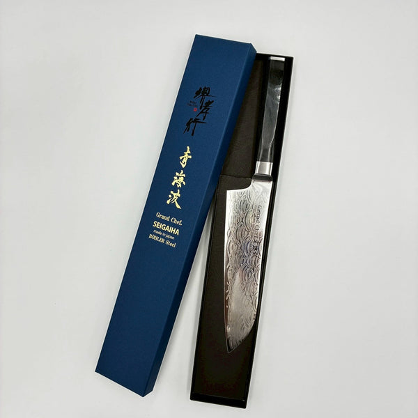 堺孝行 グランドシェフ 青海波 三徳 ダマスカス45層鋼 洋包丁