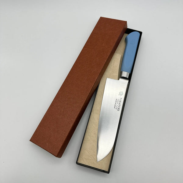 堺孝行 イノックス抗菌カラー 8A鋼 巾広菜切 POM樹脂 抗菌ハンドル(ブルー)1