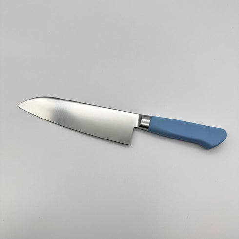 堺孝行 イノックス抗菌カラー 8A鋼 巾広菜切 POM樹脂 抗菌ハンドル(ブルー)5