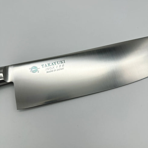 堺孝行 イノックス抗菌カラー 8A鋼 巾広菜切 POM樹脂 抗菌ハンドル(グリーン)3