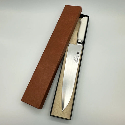 堺孝行 イノックス抗菌カラー 8A鋼 牛刀 POM樹脂 抗菌ハンドル(ホワイト)1